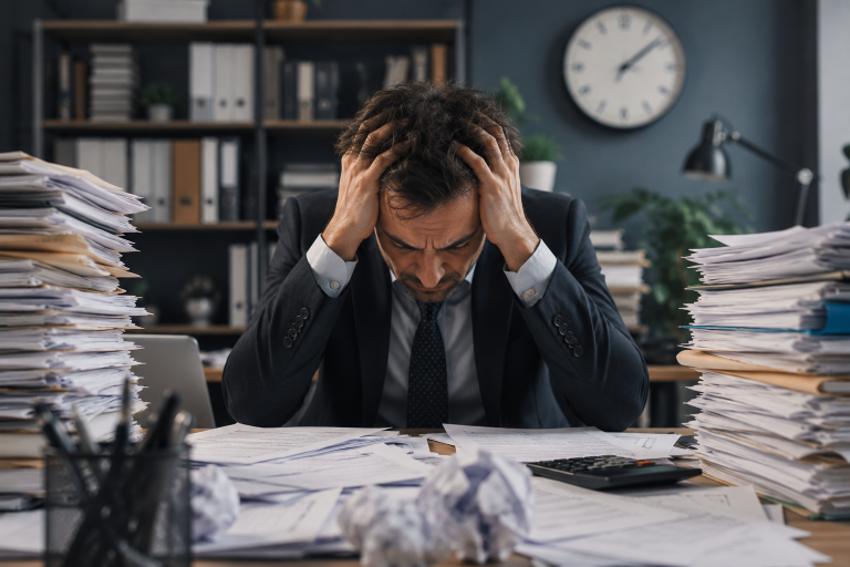 Commercialista, avvocato o consulente del lavoro occupato nella gestione del tempo per studi professionali